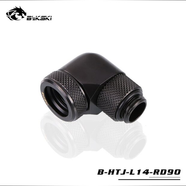 90-Degree Angle Fitting with single 14mm OD (Black)