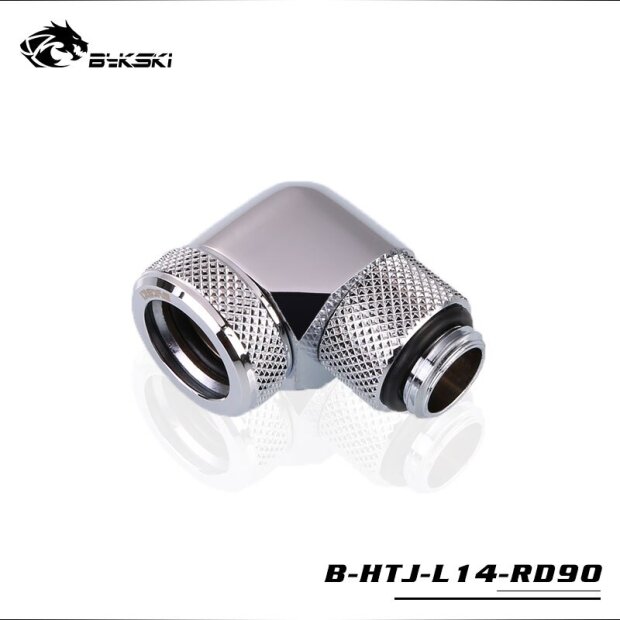 90-Degree Angle Fitting with single 14mm OD (Silver)