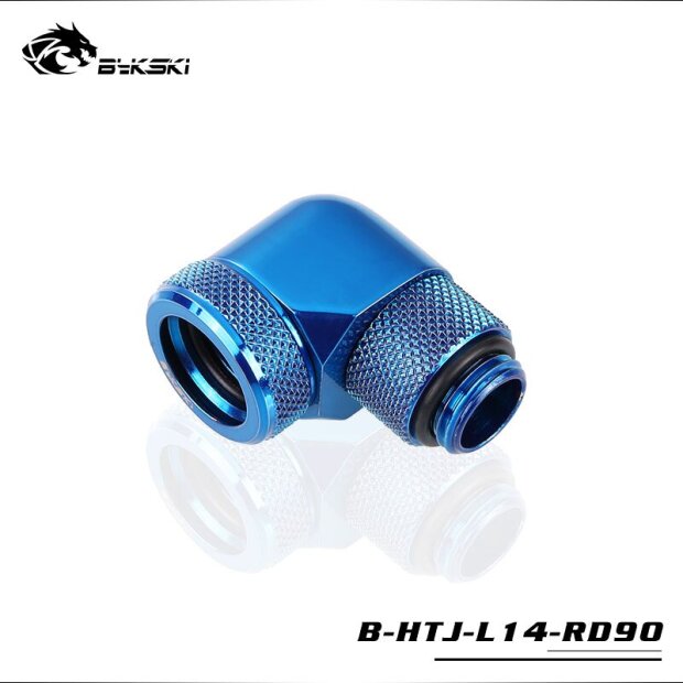 90-Degree Angle Fitting with single 14mm OD (Blue)