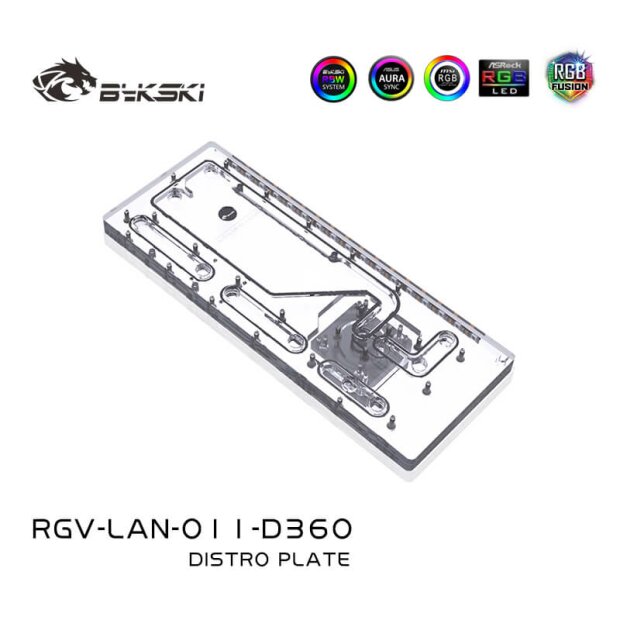 Bykski - Lian Li Dynamic O11 Distro Plate RGV-LAN-O11-D360