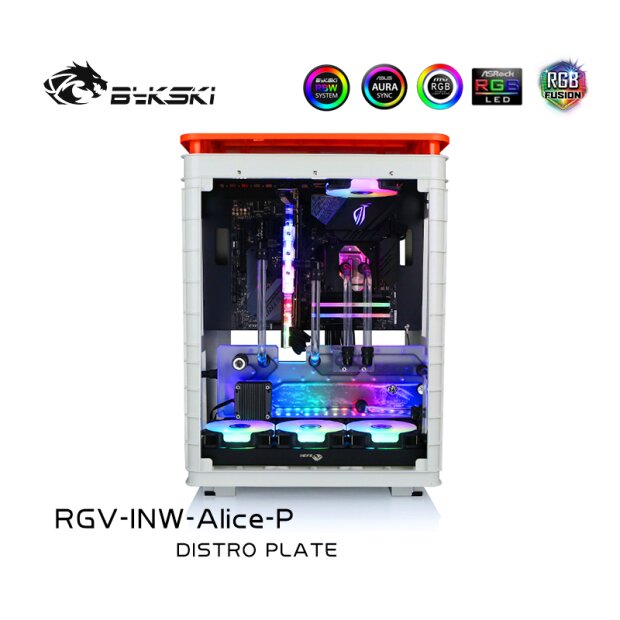 Bykski - INWIN Alice Distro Plate RBW (RGV-INW-Alice-P)
