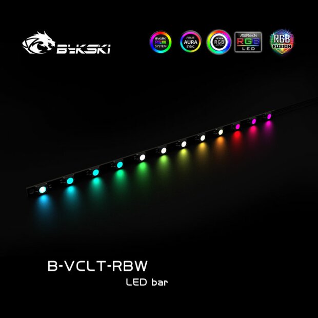 5v Water Block RBW LED Strip - 200mm (B-VCLT-200X12RBW)