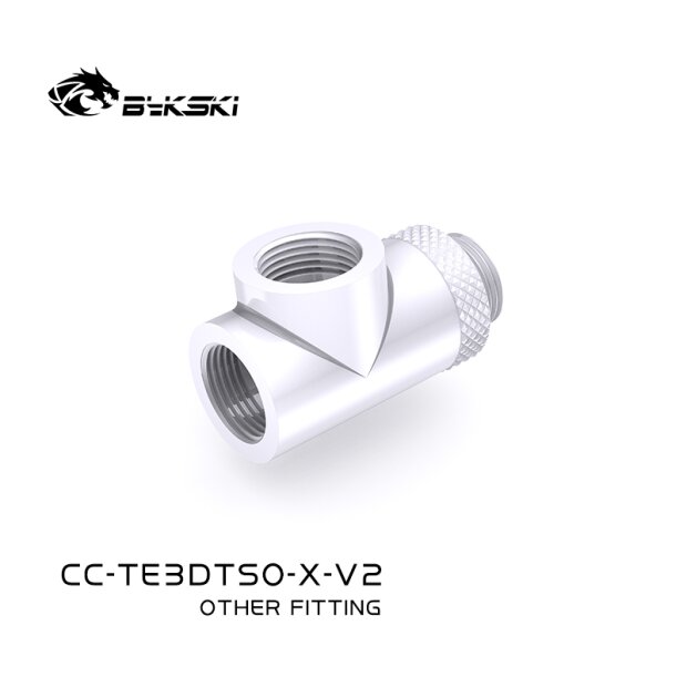 T-piece adapter 3-way rotatable (White)