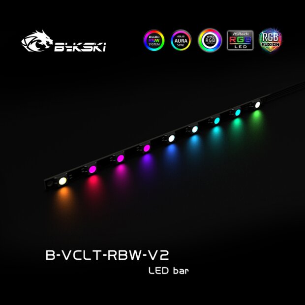 5v Water Block RBW LED Strip - 200mm V2 (B-VCLT-200X12RBW-V2)