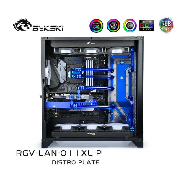 Distro Plate O11 Dynamic Vertical Gpu Bottom Radiator Bykski Lian