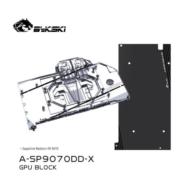 BYKSKI RX 9070 Sapphire Pulse with Backplate