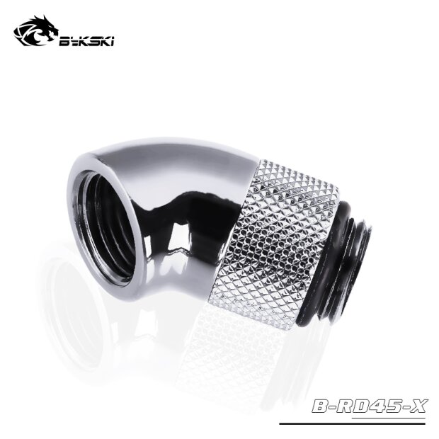 45-Degree Rotary Fitting (Silver)